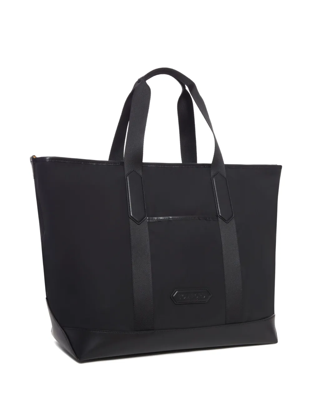 TOM FORD Shopper met leren afwerking Zwart