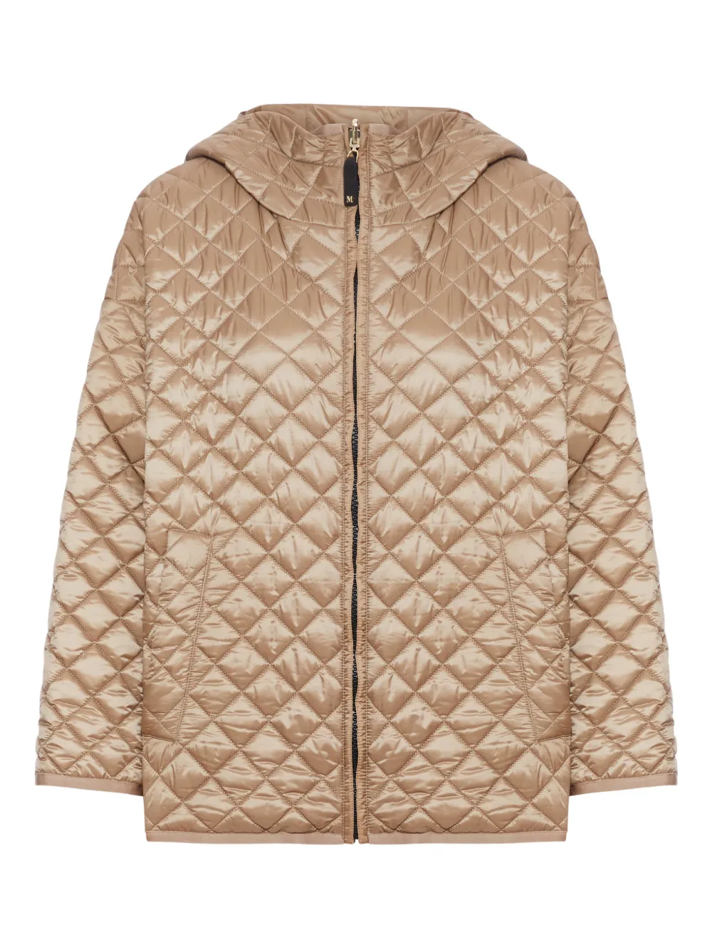 Max Mara quilted-pattern hooded jacket | Neutrals | Image 1