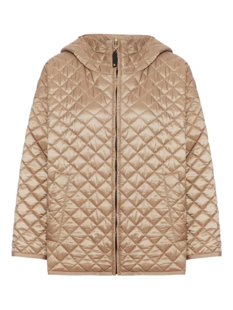 Max Mara quilted-pattern hooded jacket