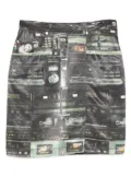 Moschino Pre-Owned 2000s cassette-tape print skirt - Grey