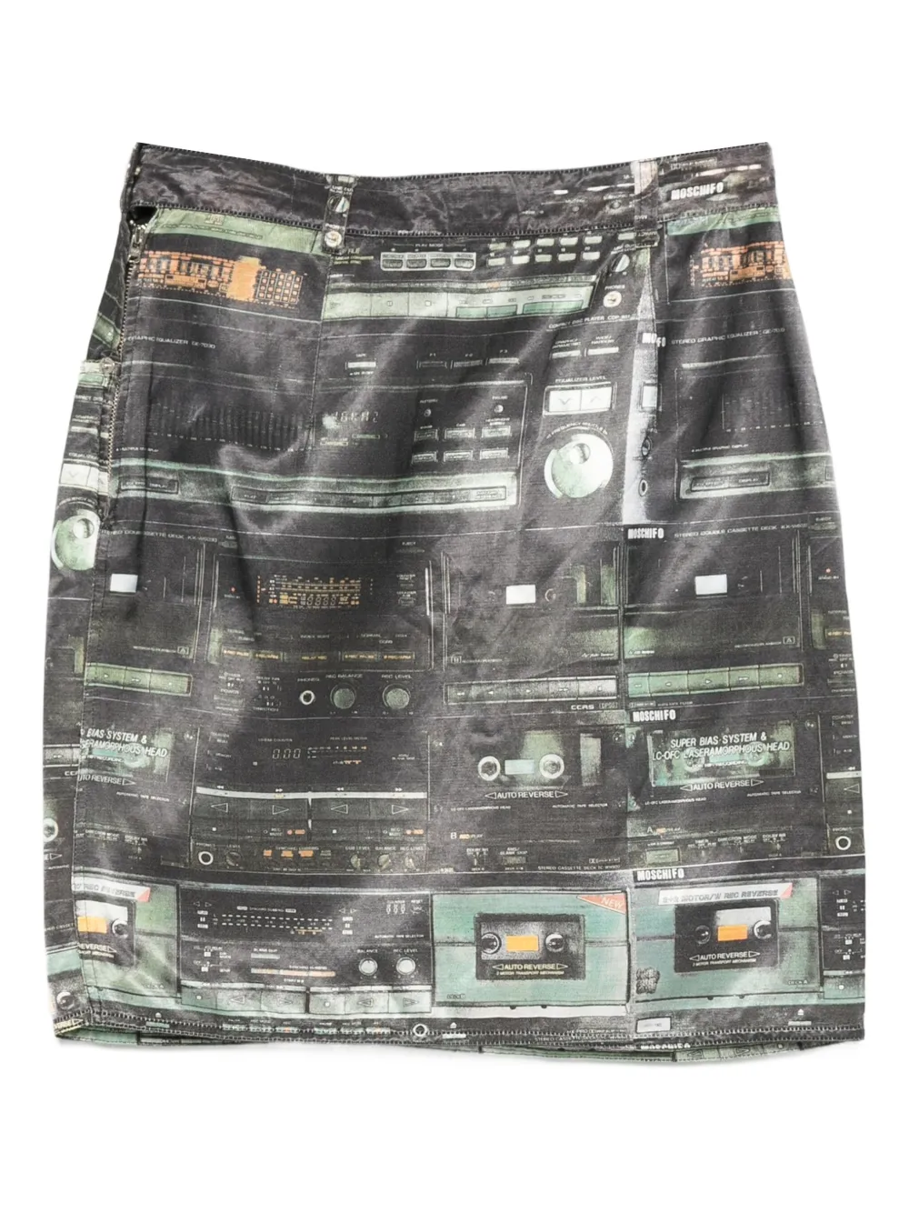 Moschino Pre-Owned 2000s rok met print en band - Grijs