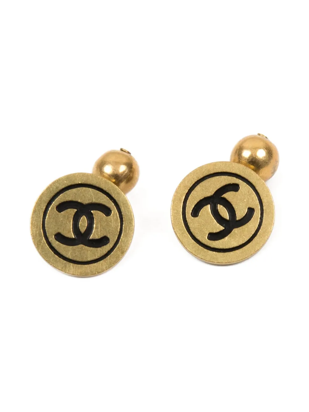 CHANEL Pre-Owned 1995 CC-logo cufflinks - Oro