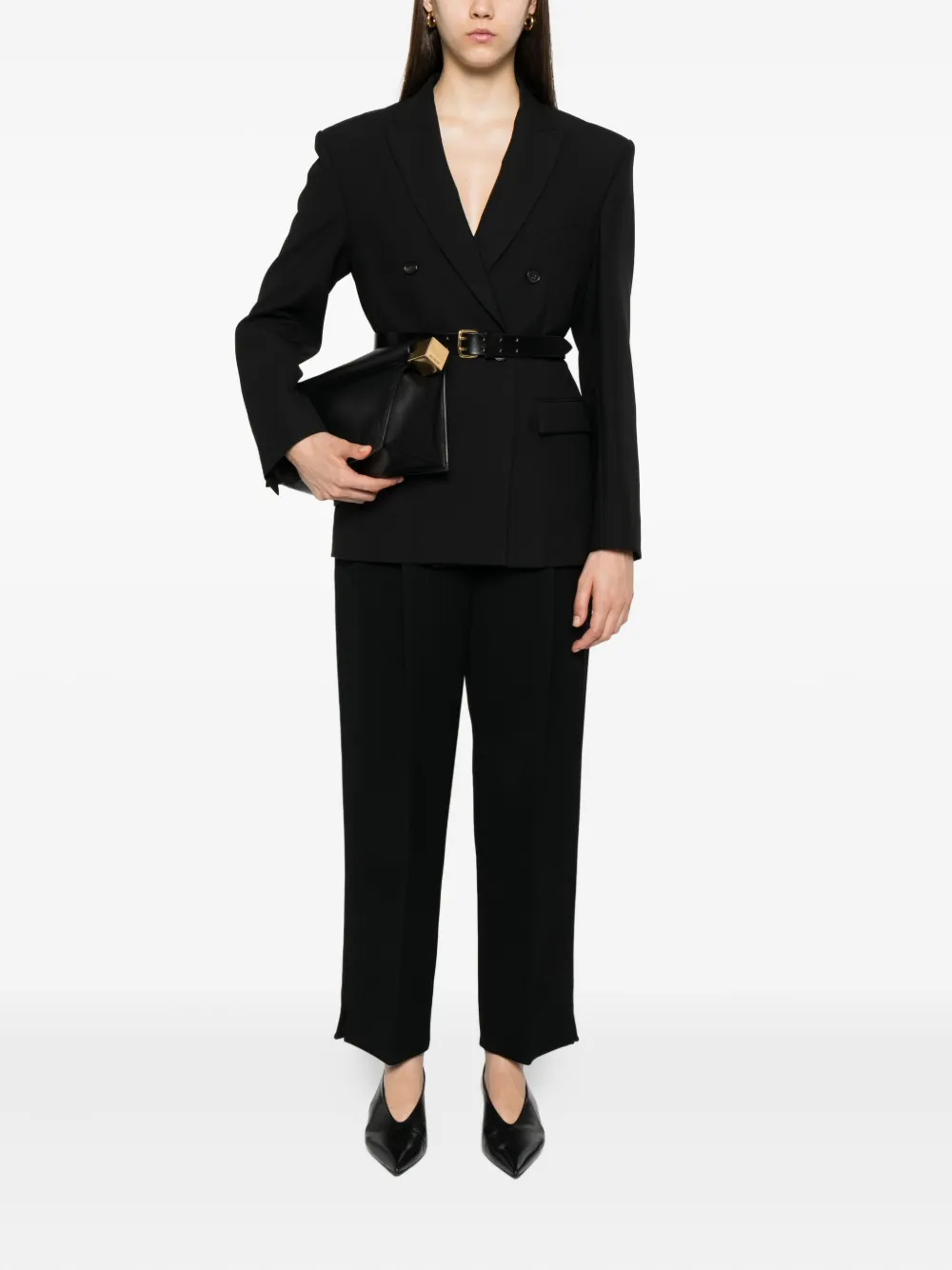 Giorgio Armani pleat-detailed trousers Zwart