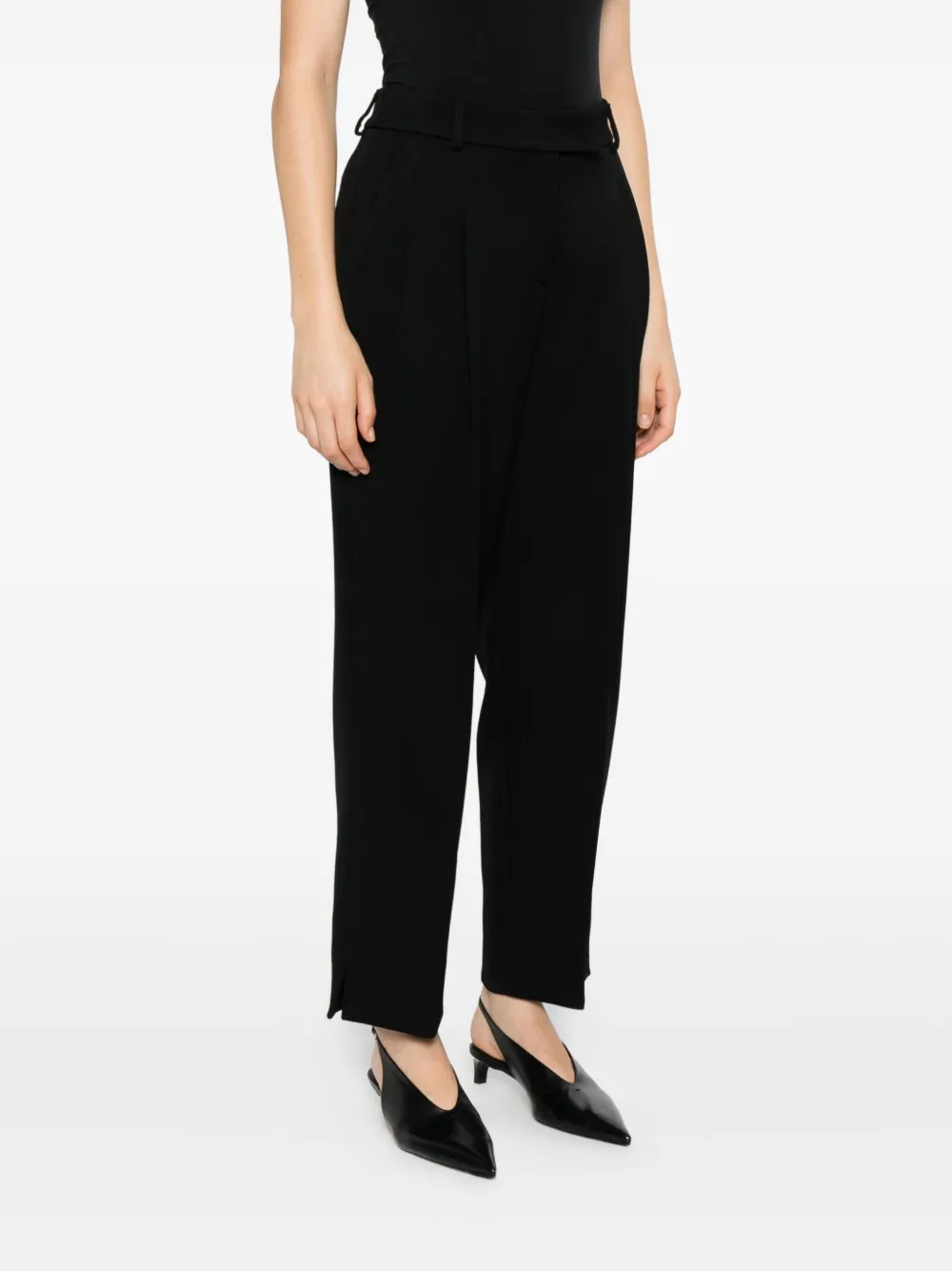 Giorgio Armani pleat-detailed trousers Zwart