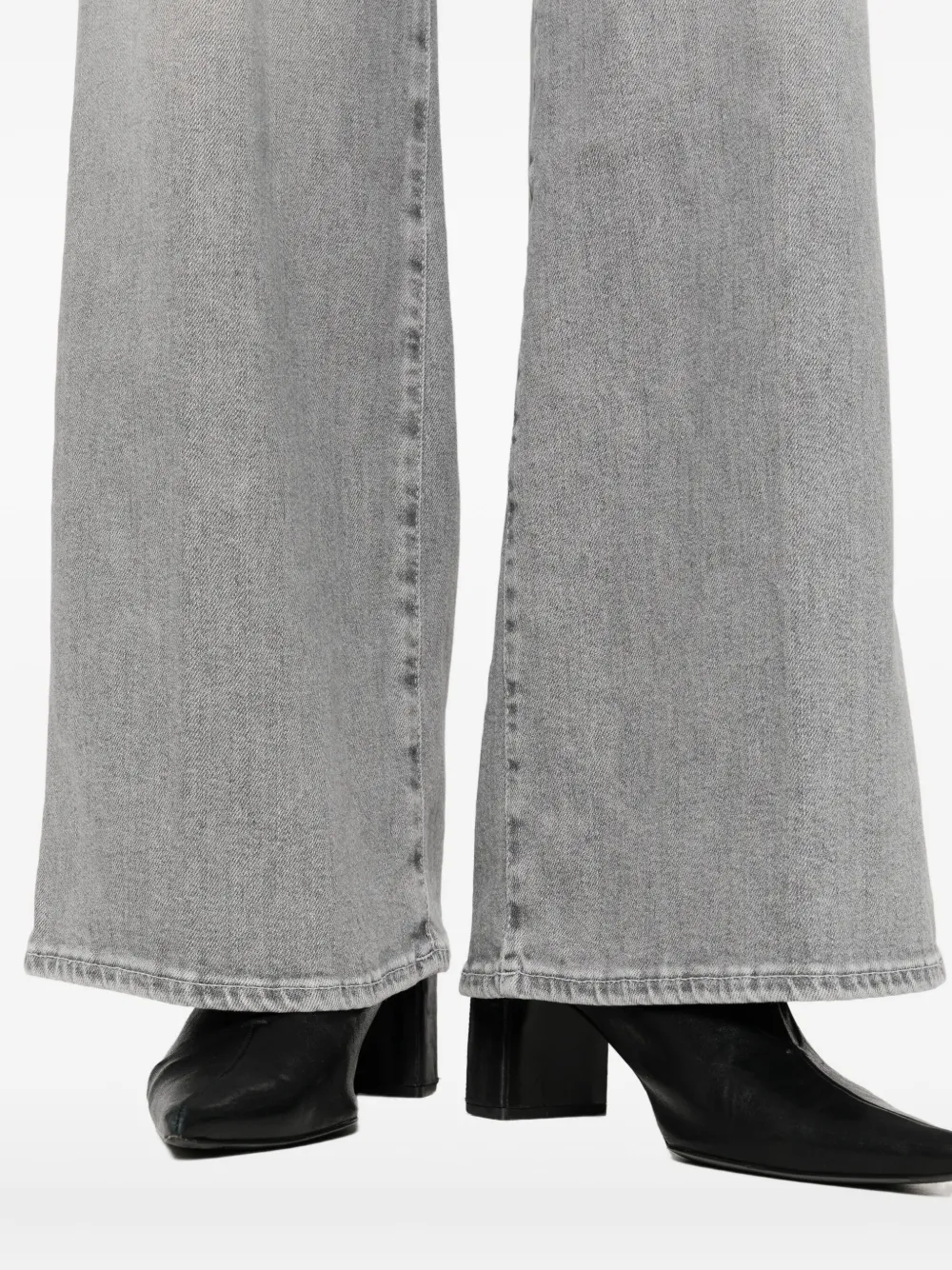 7 For All Mankind Lotta high waist jeans met wijde pijpen Grijs