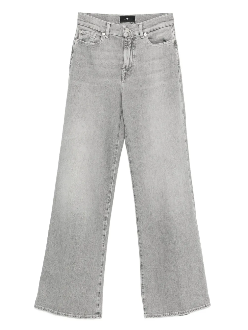 7 For All Mankind Lotta high waist jeans met wijde pijpen Grijs