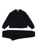 Moncler Enfant logo-embroidered tracksuit set - Black