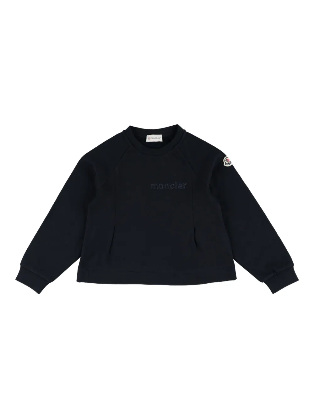 Moncler Enfant logo-embroidered tracksuit set Zwart