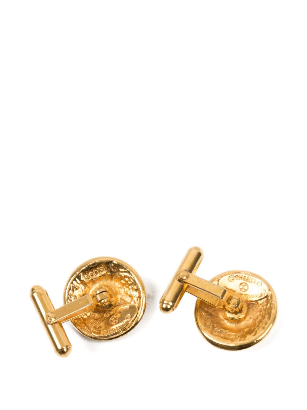 CHANEL Pre-Owned 1980s embossed cufflinks | Men | Image 2