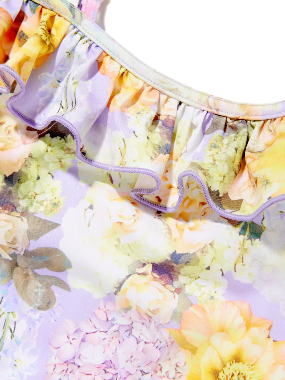 SELINIACTION KIDS Badpak met ruches en bloemenprint Geel
