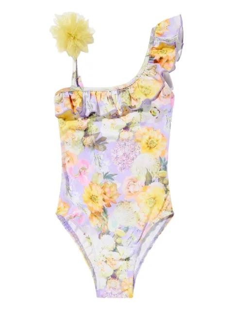 SELINIACTION KIDS floral ruffled swimsuit
