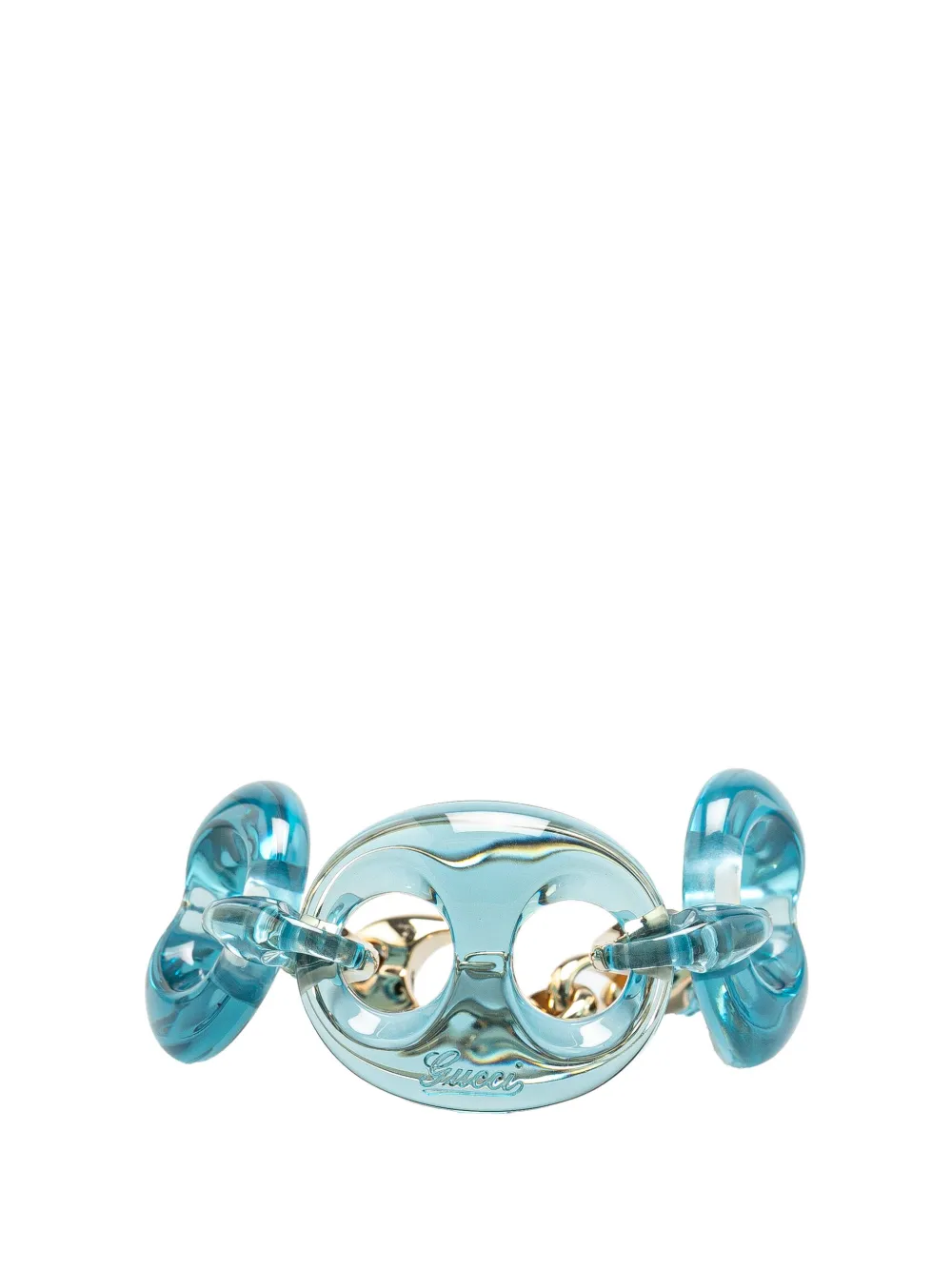 Gucci Pre-Owned 2021-2025 プラスティック Marina チェーン コスチューム ブレスレット - ブルー Gucci Pre-Owned 2021-2025 プラスティック Marina チェーン コスチューム ブレスレット - ブルー