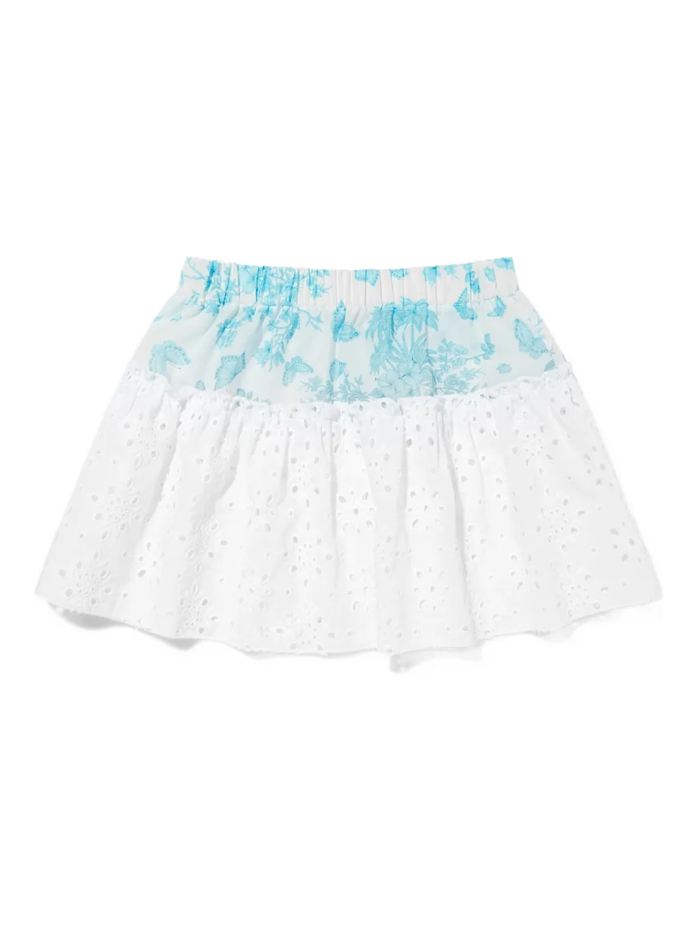 SELINIACTION KIDS embroidered floral-print skirt | White | Image 1