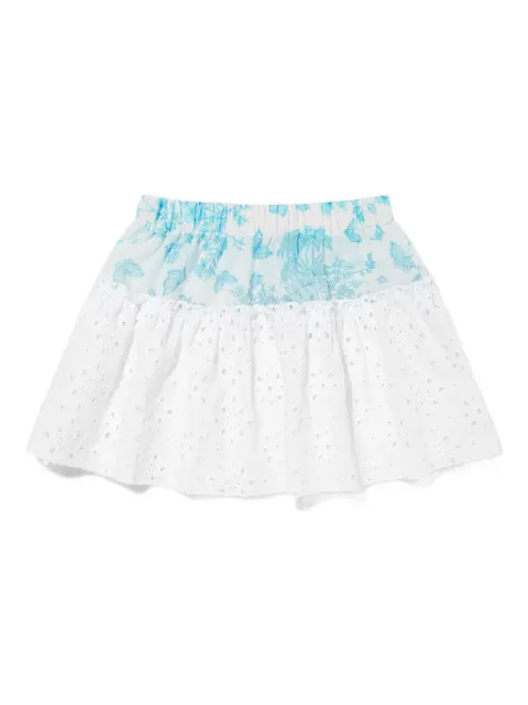 SELINIACTION KIDS embroidered floral-print skirt