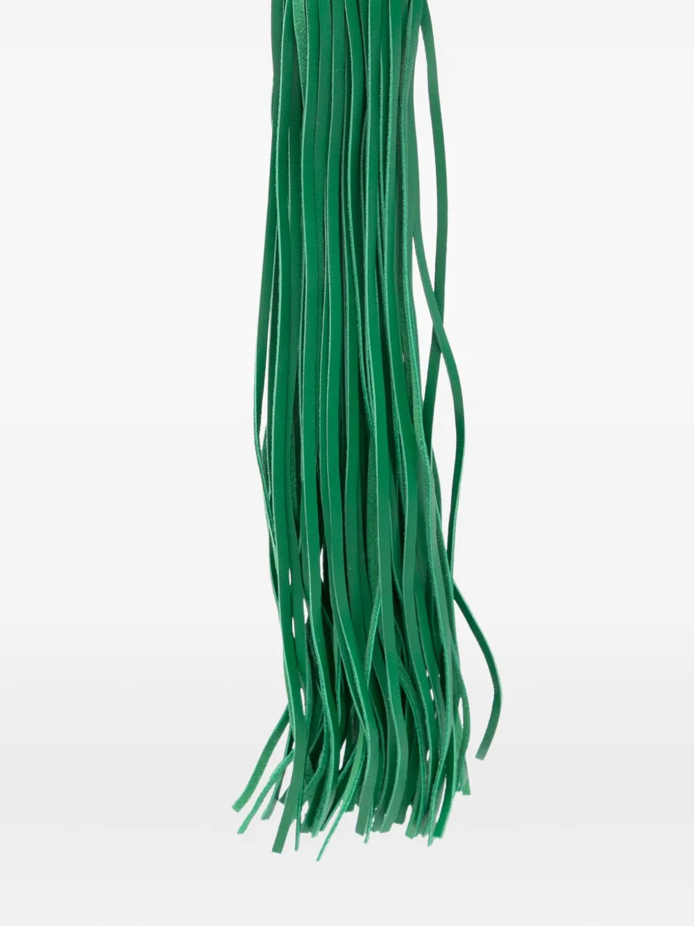 Alexander Mcqueen Leather Tassel Keyring In Green
