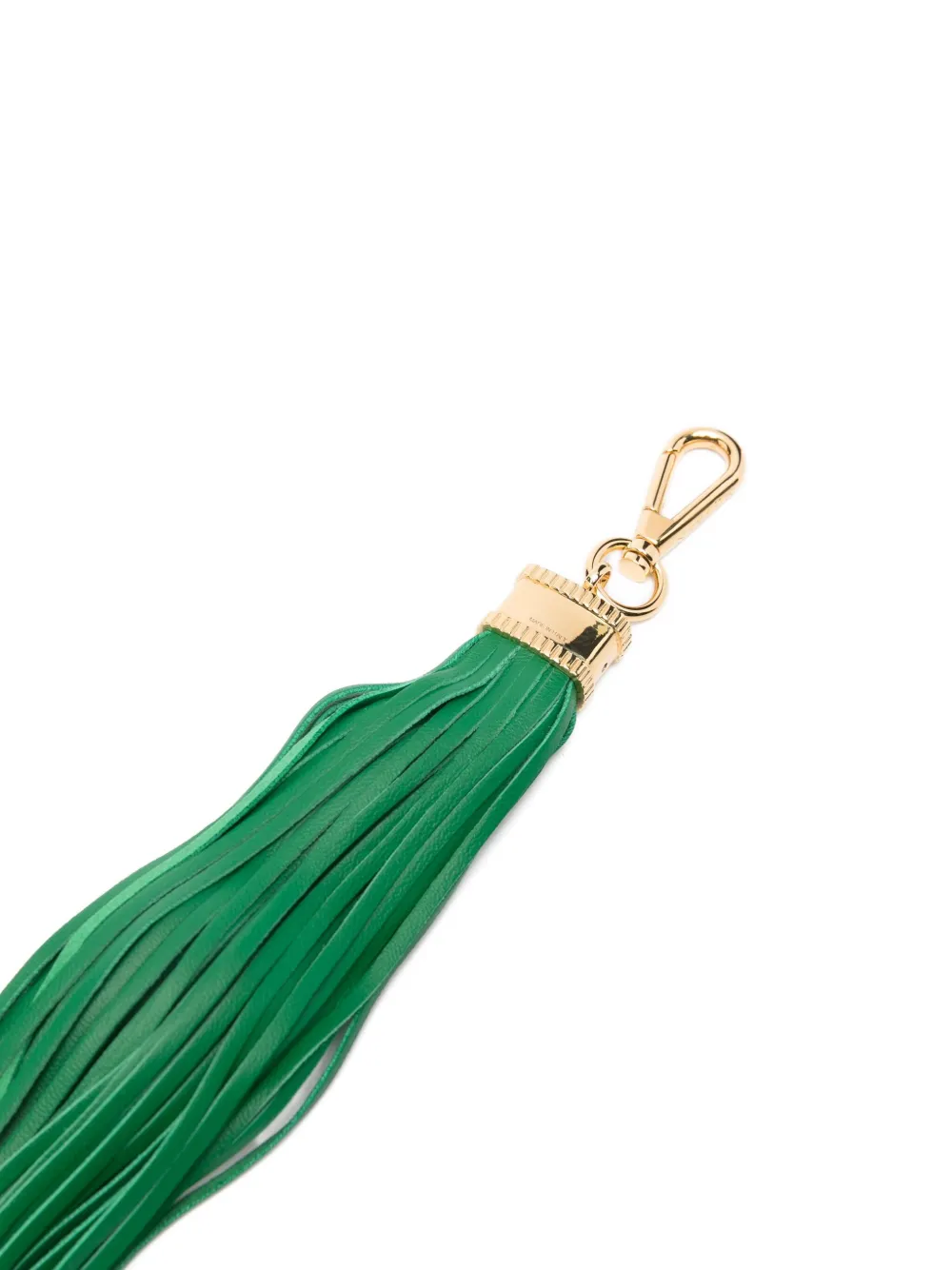 Alexander Mcqueen Leather Tassel Keyring In Green
