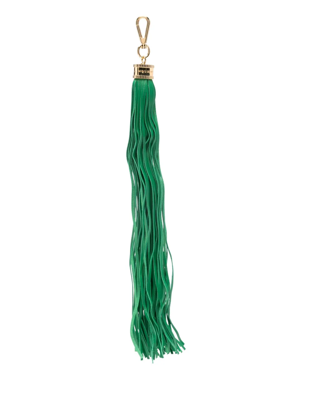 Alexander Mcqueen Leather Tassel Keyring In Green