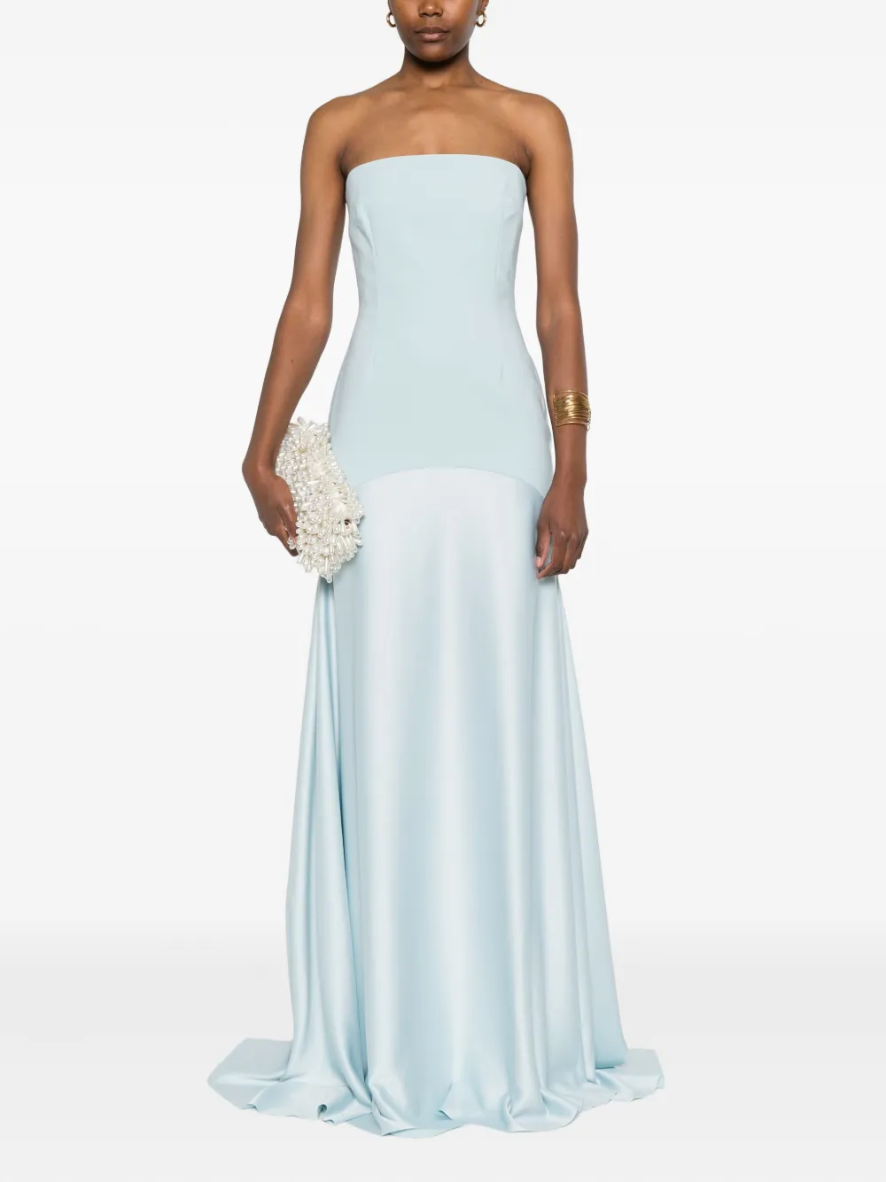 Solace London Strapless jurk Blauw