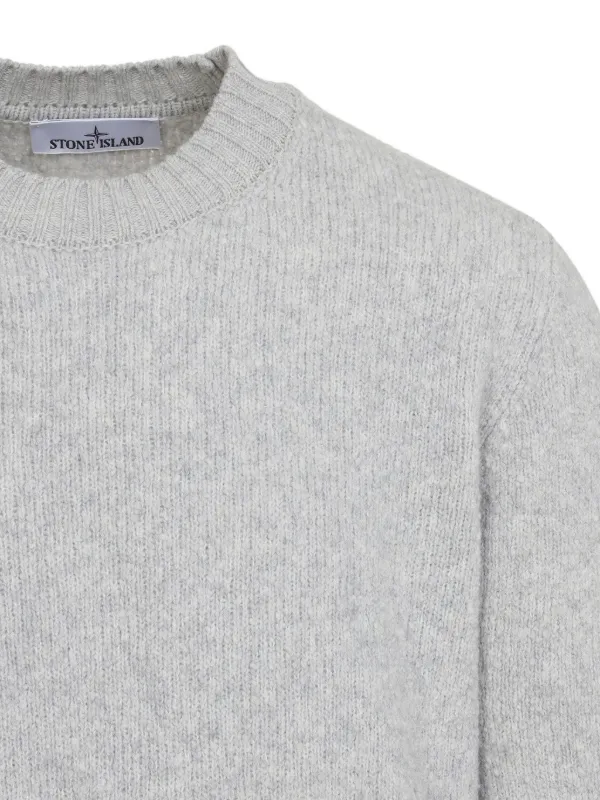 Stone Island Ribbed crew-neck Sweater | Grey | FARFETCH