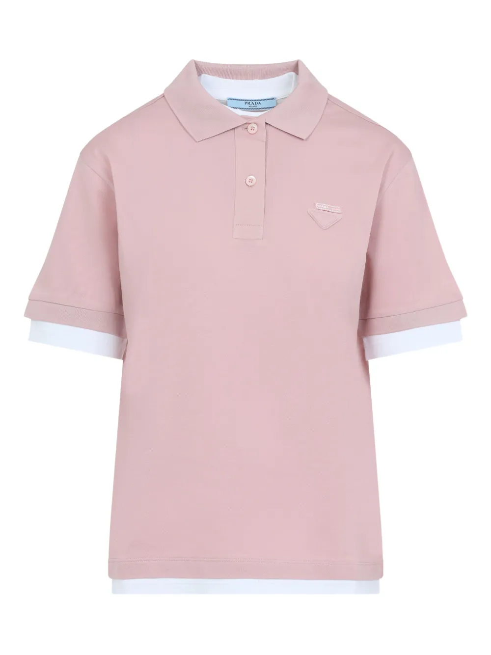 Prada layered polo shirt Roze