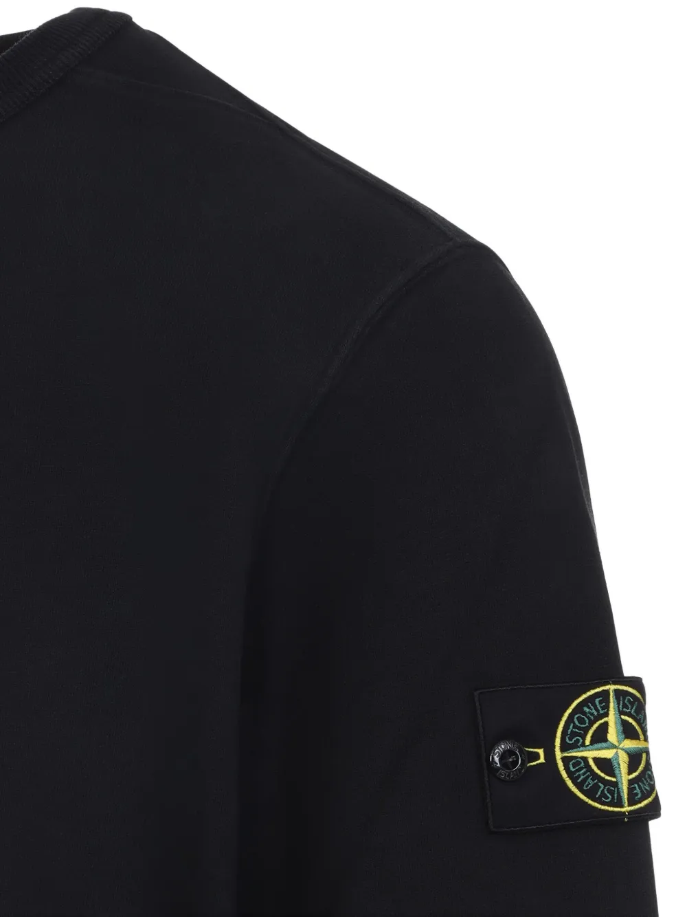 Stone Island logo-patch crew neck sweatshirt Zwart