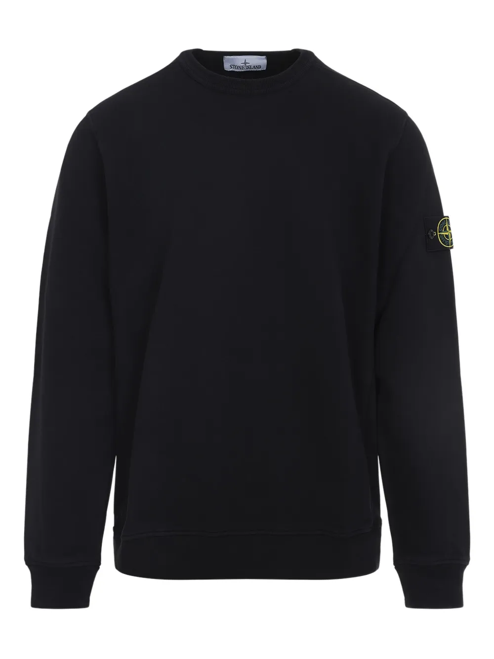 Stone Island logo-patch crew neck sweatshirt Zwart