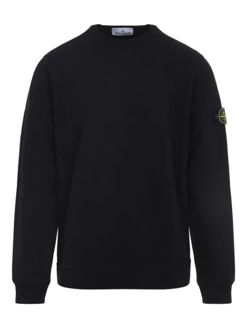 Stone Island Moletom decote careca com patch de logo