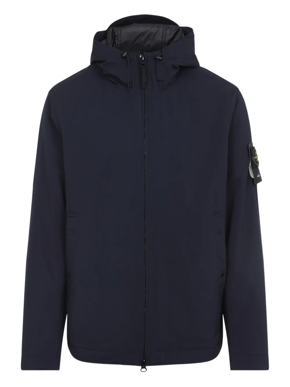 Stone Island hooded zip-front jacket Blauw