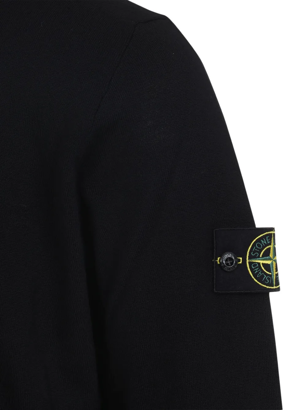 Stone Island logo-patch crew-neck sweatshirt Zwart