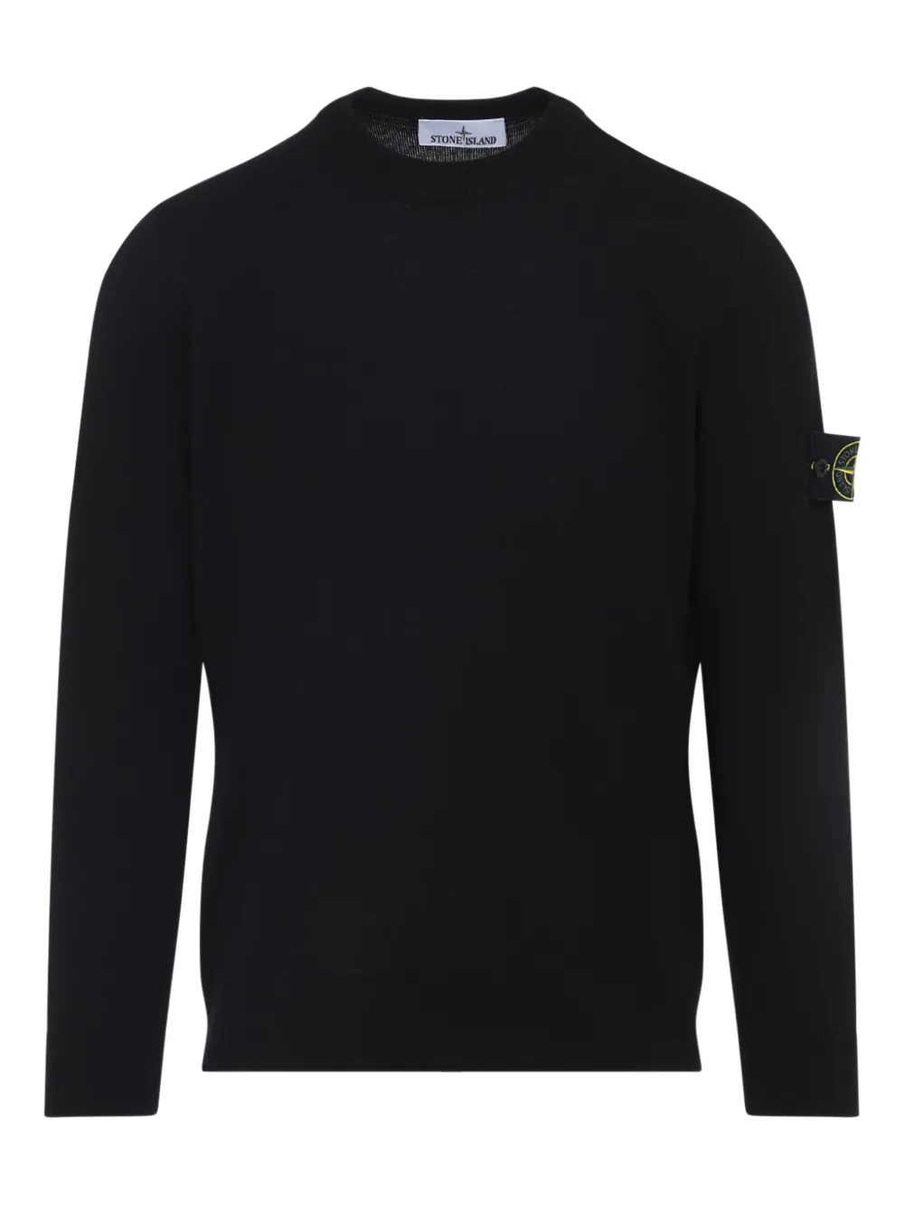 Stone Island logo-patch crew-neck sweatshirt Zwart