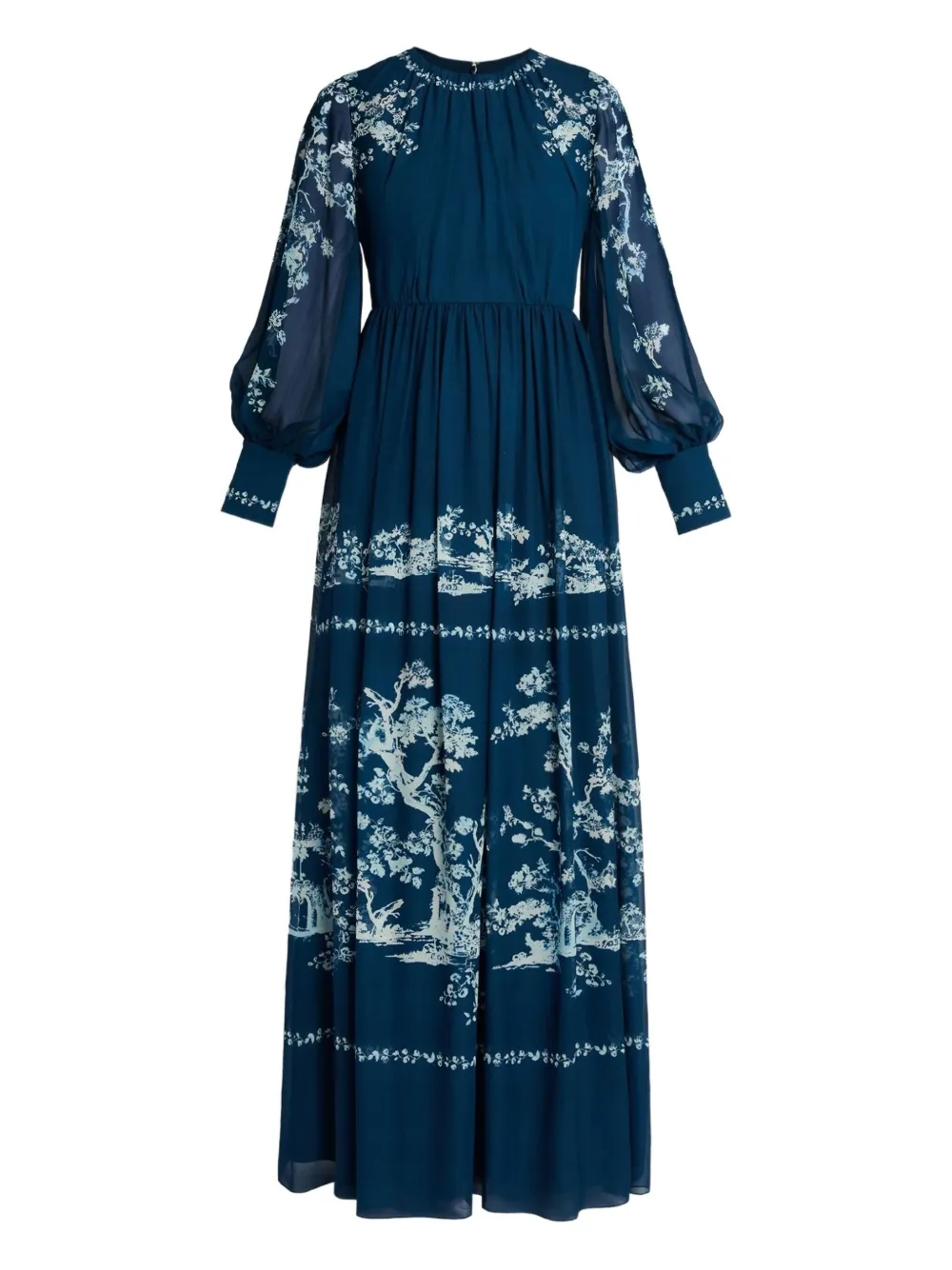 Erdem Long-sleeve Print Gown