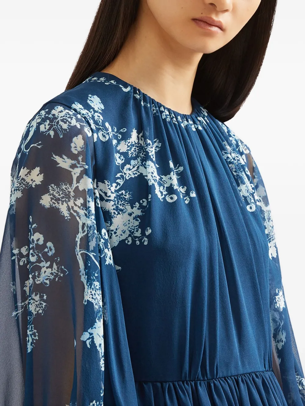 ERDEM Avondjurk met lange mouwen Blauw