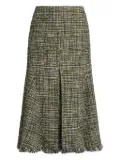 ERDEM tweed pencil midi skirt - Green
