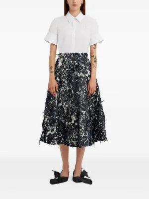 【Erdem】フローラルプリーツコットンミディスカート Erdem スカート通販 - FARFETCH
