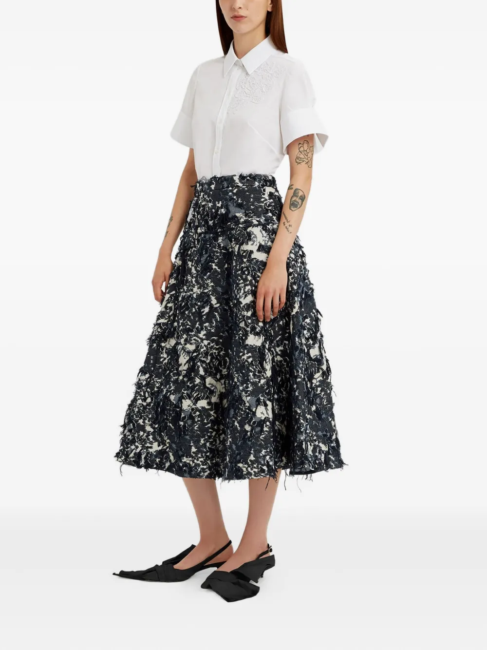 ERDEM Blouse met korte mouwen Wit