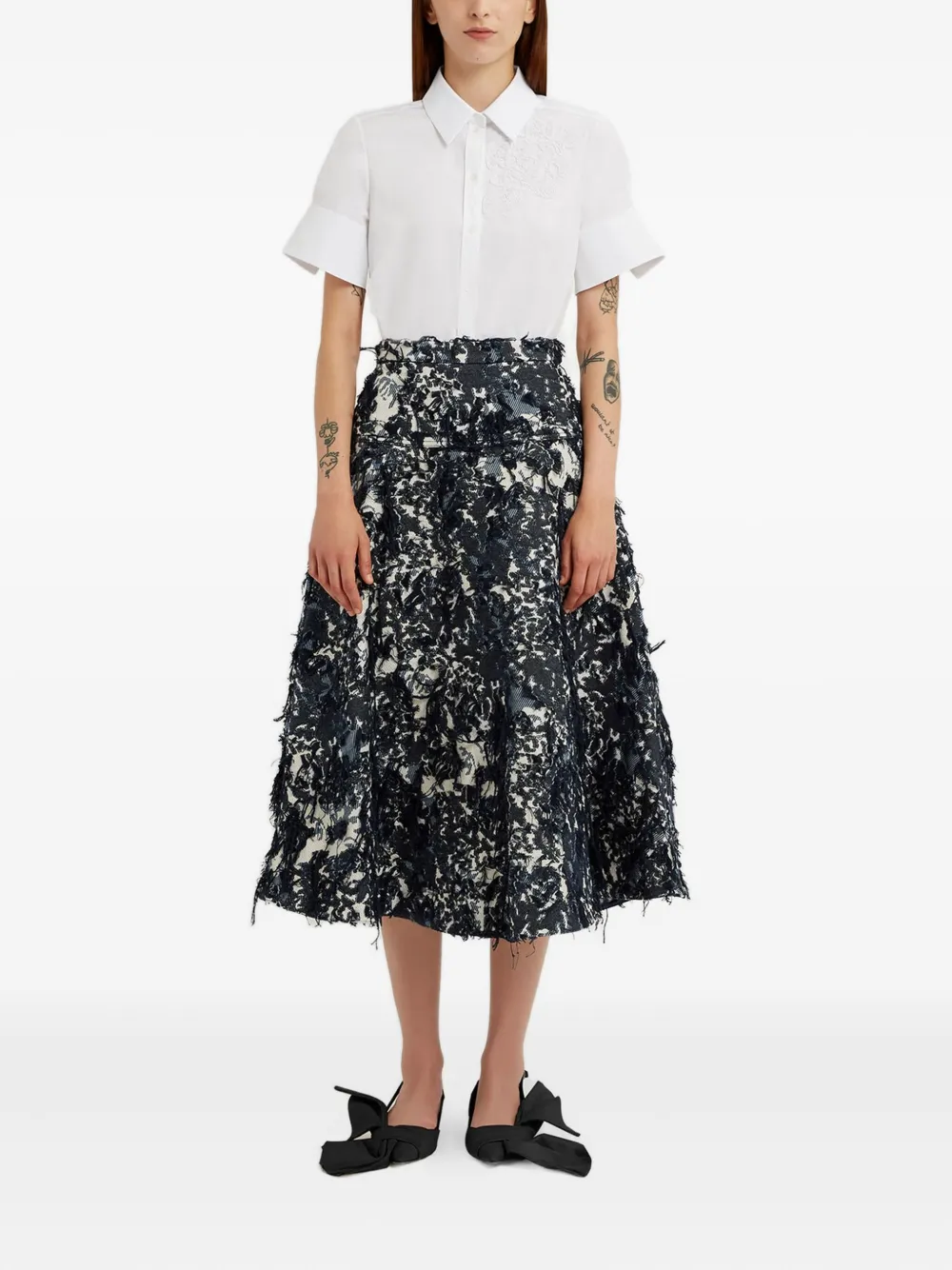 ERDEM Blouse met korte mouwen Wit