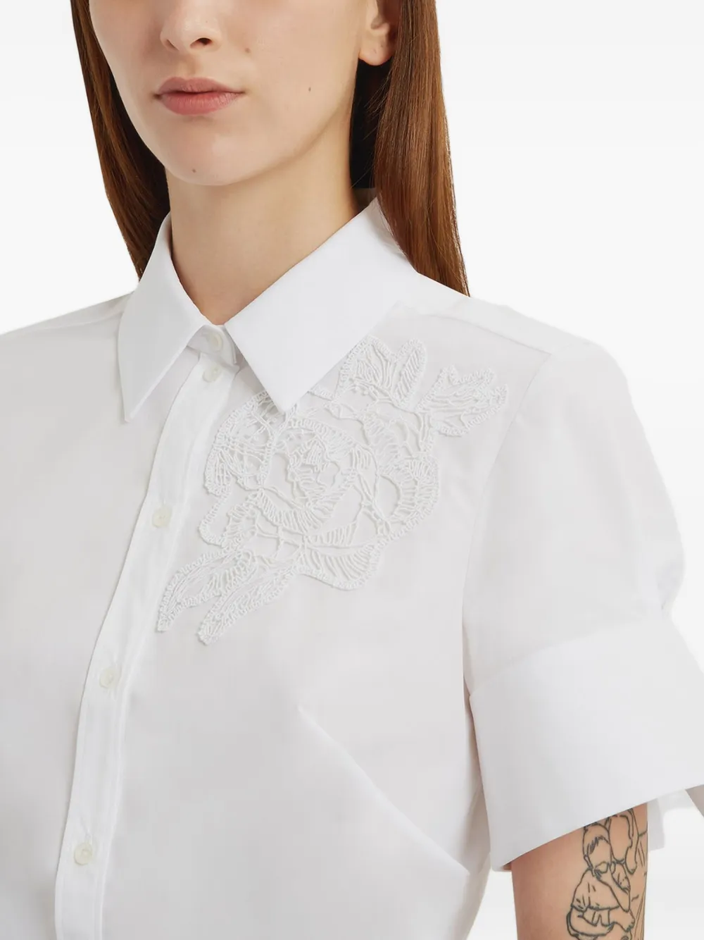 ERDEM Blouse met korte mouwen Wit