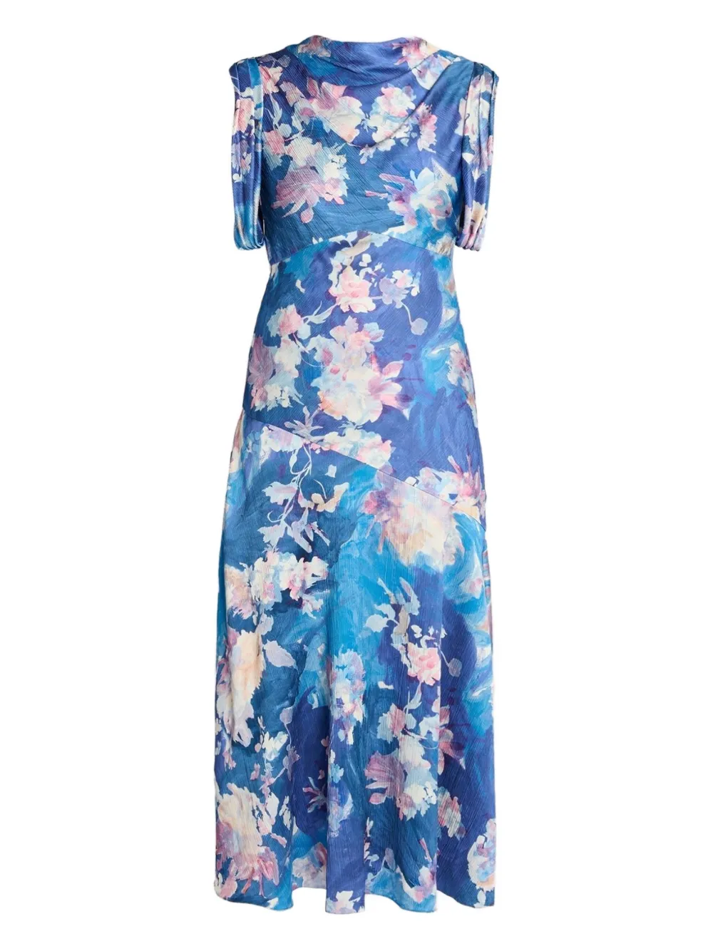 ERDEM Chemisier midi a fiori - Blu