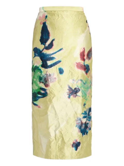 ERDEM floral-print midi skirt