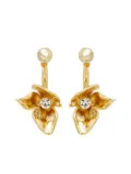 ERDEM small Flower Half Ring earrings - Gold