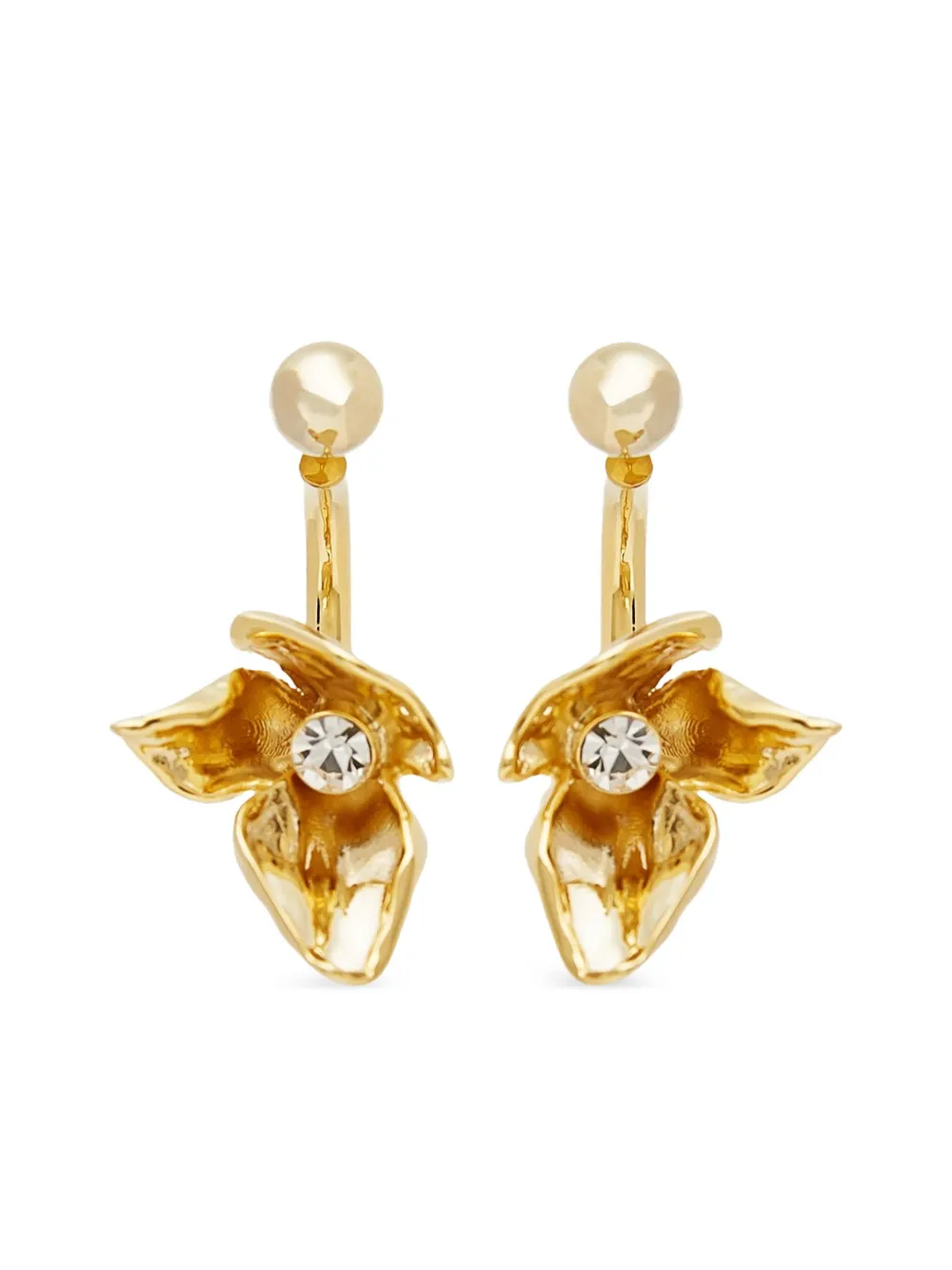 ERDEM Kleine Flower Half Ring oorbellen - Goud