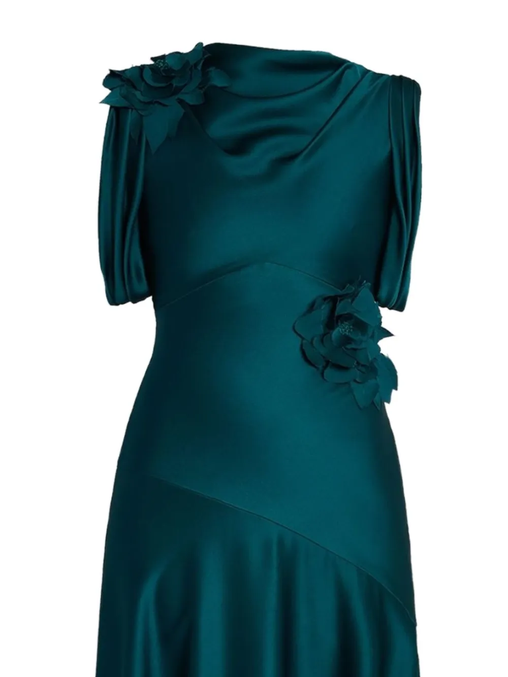 ERDEM flower-appliqué satin dress | Evening Dresses | Image 2