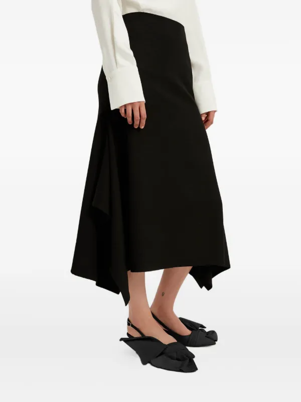 ERDEM ラッフル スカート | ブラック | FARFETCH JP