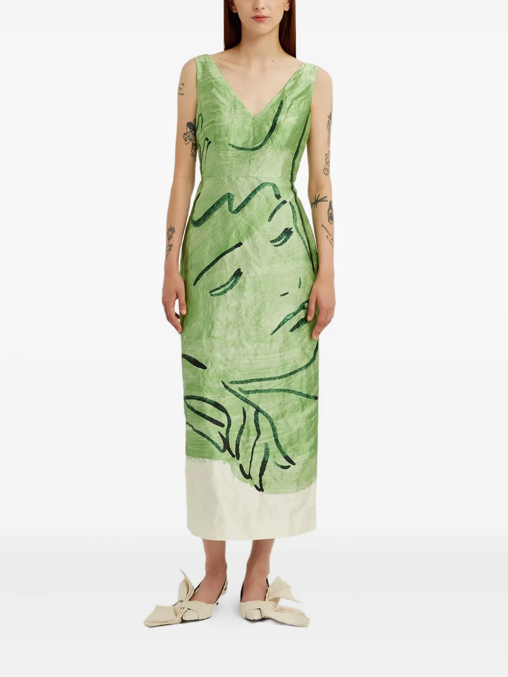 ERDEM vestido midi con estampado abstracto | Vestidos de día | Image 2