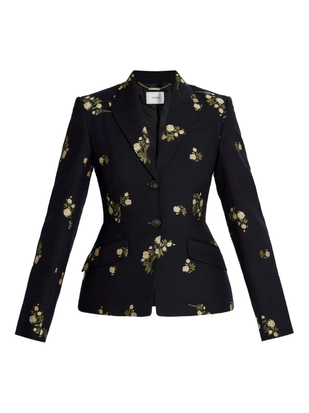 floral single-breasted blazer