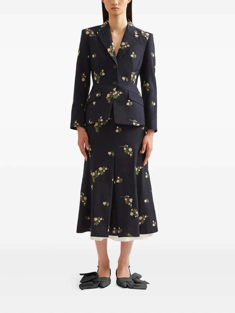 ERDEM Blazer met enkele rij knopen Blauw