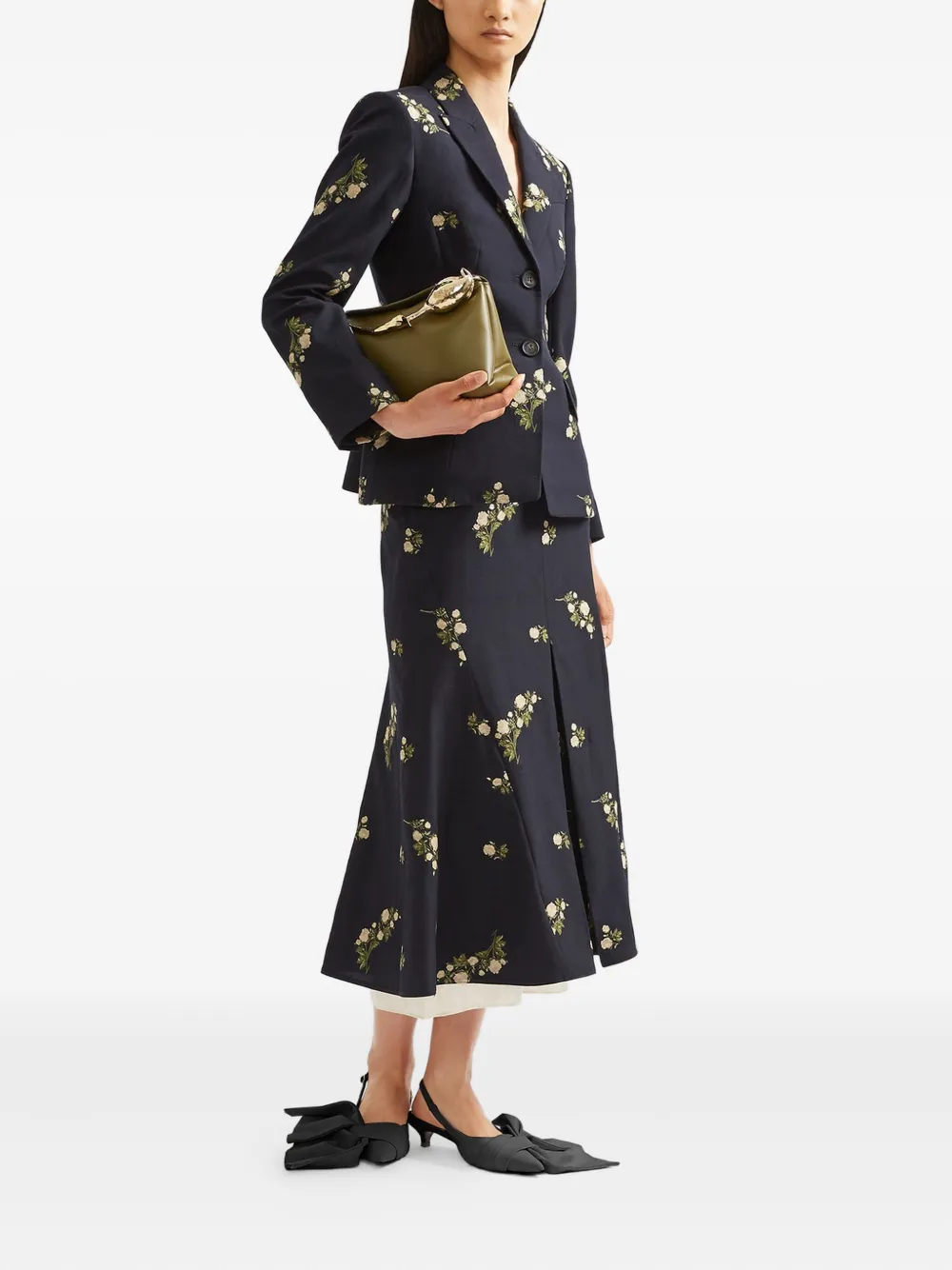 ERDEM Blazer met enkele rij knopen Blauw