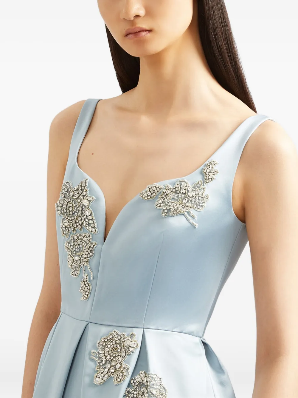 ERDEM Verfraaide midi-jurk Blauw