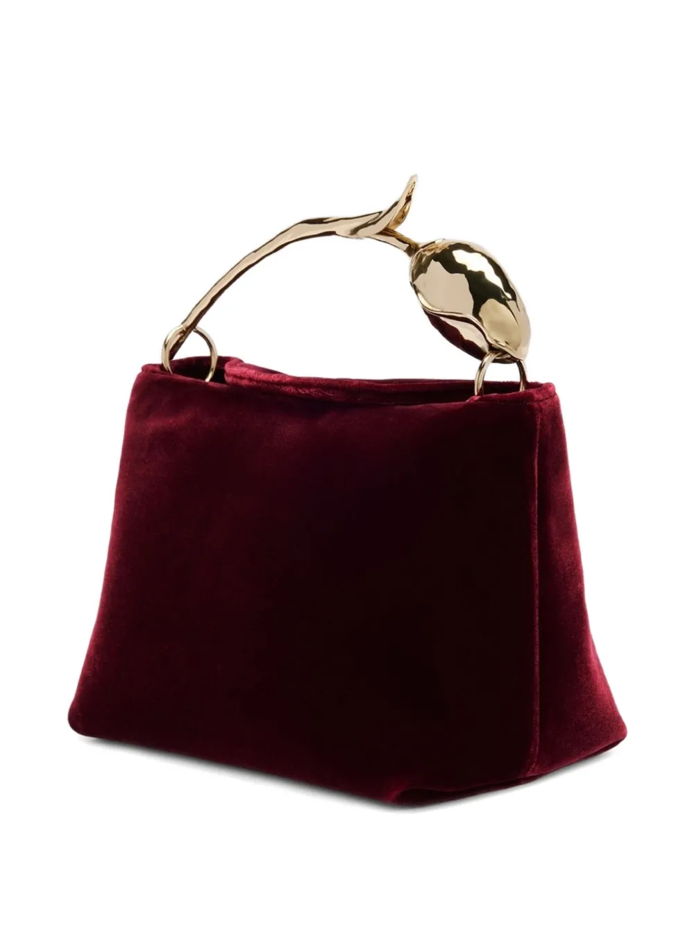 ERDEM Bloom kleine fluwelen tas Rood