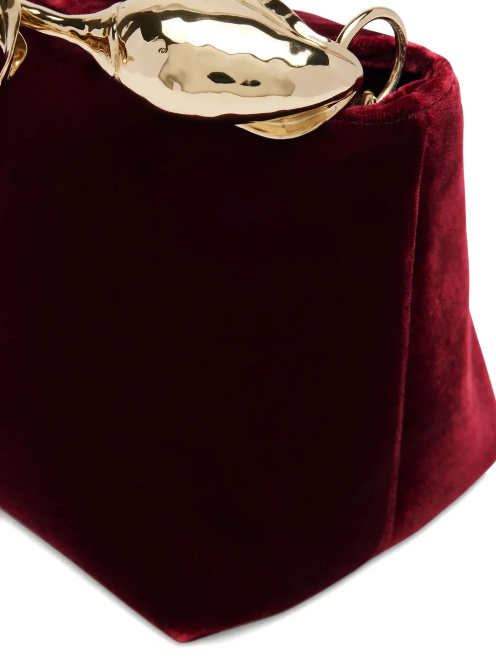 ERDEM Bloom kleine fluwelen tas Rood